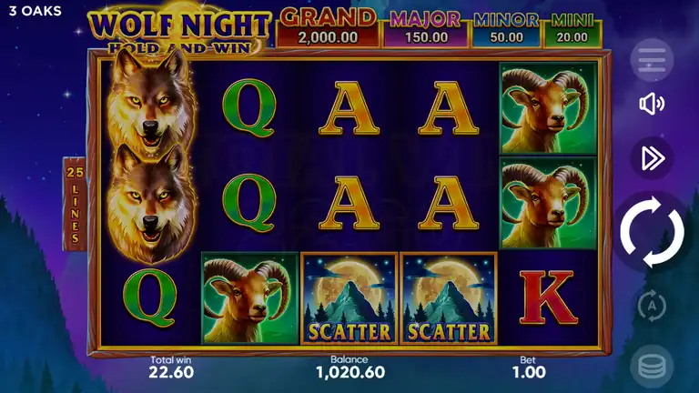 Wolf Night slot game demo - click to play